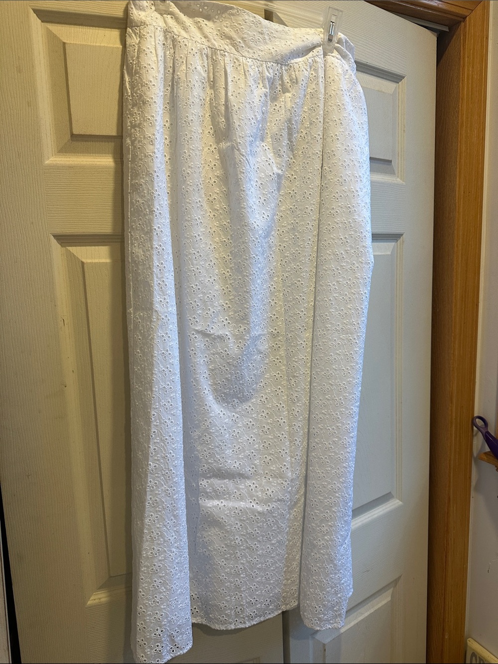 Wayf White Eyelet Maxi Skirt